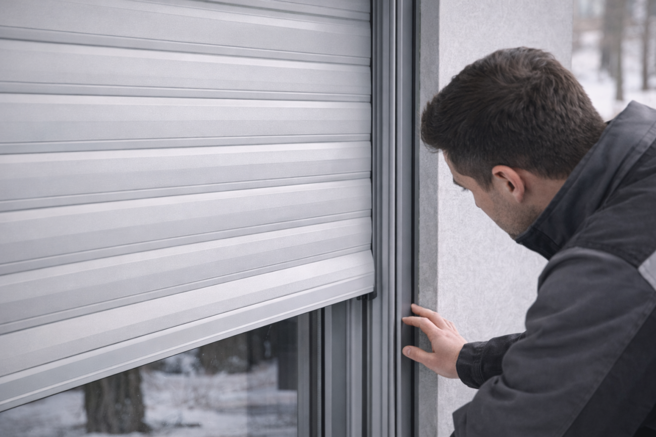 Диагностика перекоса и тяжелого хода рольставни после зимы.