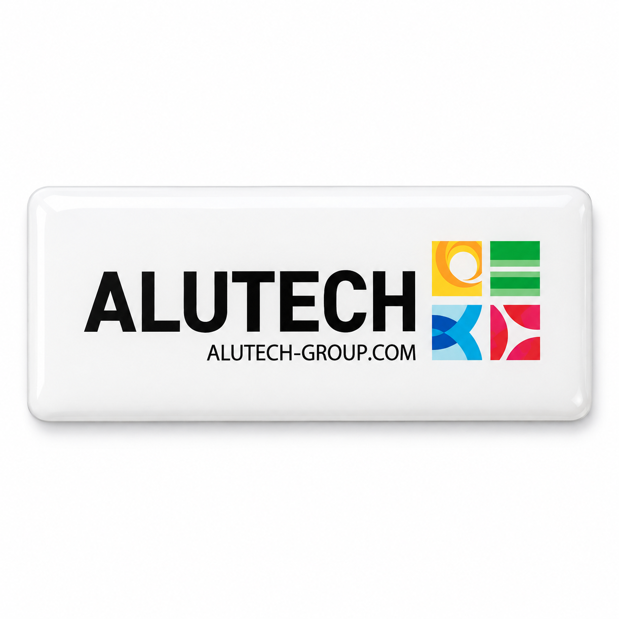 ALUTECH R7010563 — объемная фирменная наклейка «АЛЮТЕХ» размером 25×61 мм. Клеевая основа позволяет закрепить ее на подходящей поверхности изделия или оборудования.