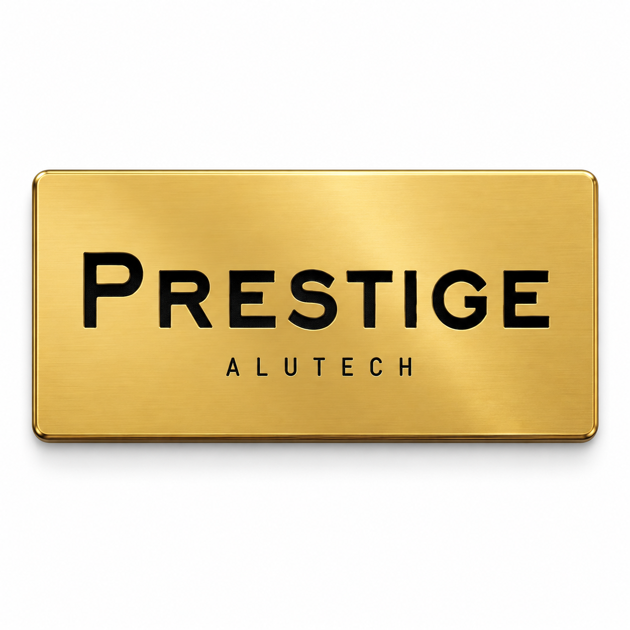 ALUTECH R7010804 — металлическая фирменная шильда в золотом исполнении. Используется для обозначения продукции ALUTECH и замены поврежденного или утраченного элемента на совместимом изделии.
