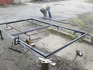 Изготовление каркаса для распашных ворот