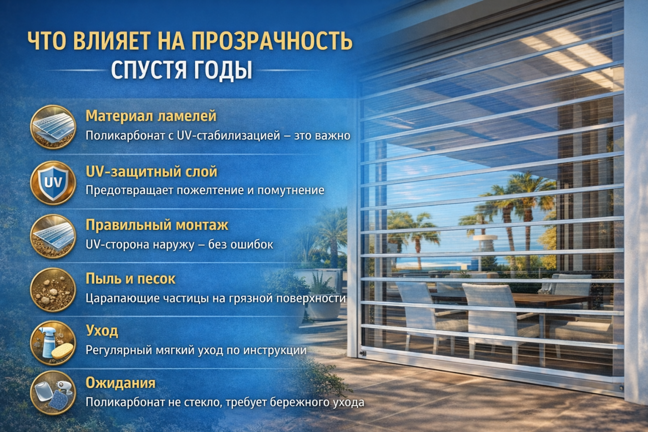 Прозрачные рольставни Что реально влияет на прозрачность спустя годы