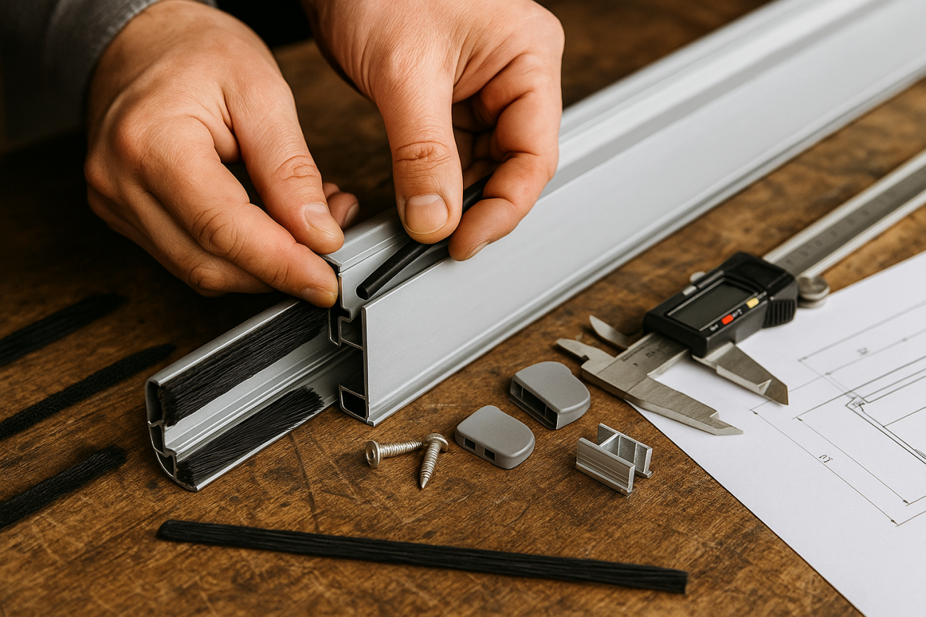 Концевые профили ALUTECH Концевые профили ALUTECH - выбор нижней планки и замка