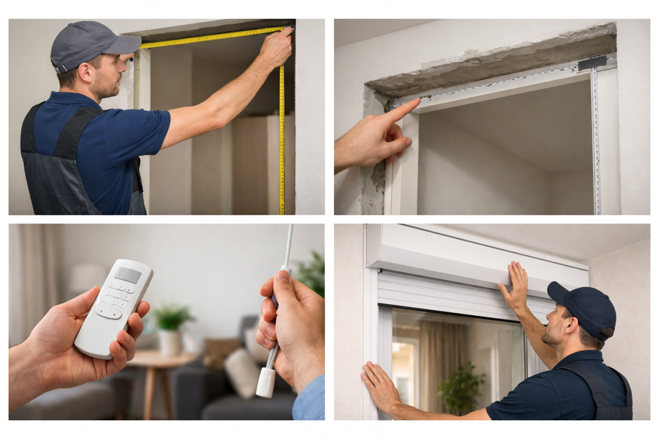 Что важно учесть перед заказом рольставней в квартиру Коллаж показывает ключевые моменты перед заказом рольставней: замер проема, оценку места под монтаж, выбор управления и проверку доступа для будущего обслуживания.