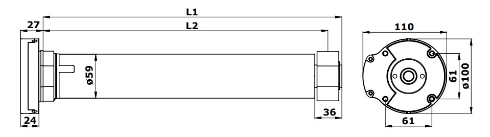 AM2-PP/100-12 внутривальный электропривод AM2-PP/100-12 внутривальный электропривод