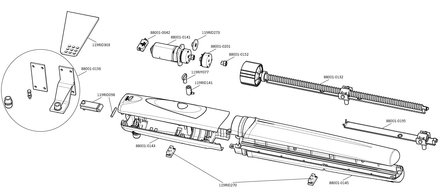 Привод 001AX5024 в разборе Запчасти для привода 001AX5024