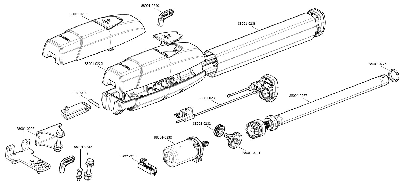 ATS30DGS - привод 24 В линейный схема 801MP-0070 (ATS30DGS) - привод 24 В линейный