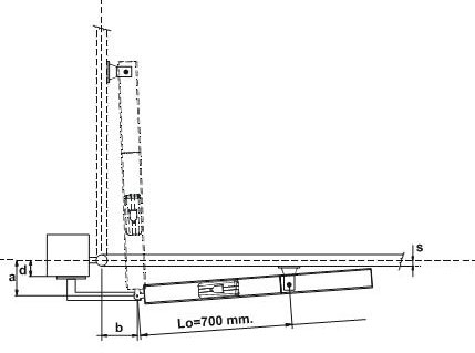 400CBACKIT Монтаж привода 400 SBS для открывания наружу
