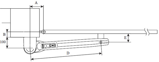 Привод ROGER H20/370 для распашных ворот Рекомендованные установочные размеры Привод ROGER H20/370 для распашных ворот Рекомендованные установочные размеры