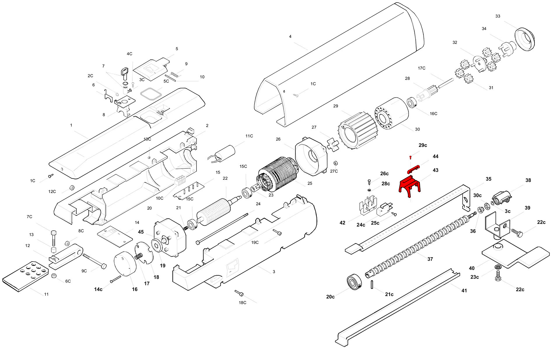 Запчасти Схема привода A3000 / A3006 / A5000 / A5006 V1