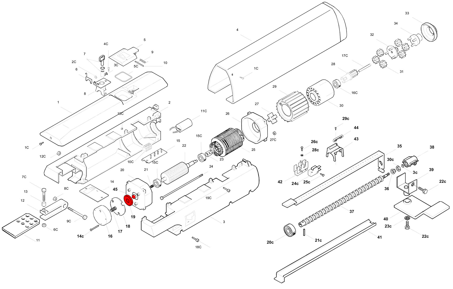 Запчасти для привода Схема привода A3000 / A3006 / A5000 / A5006 V1