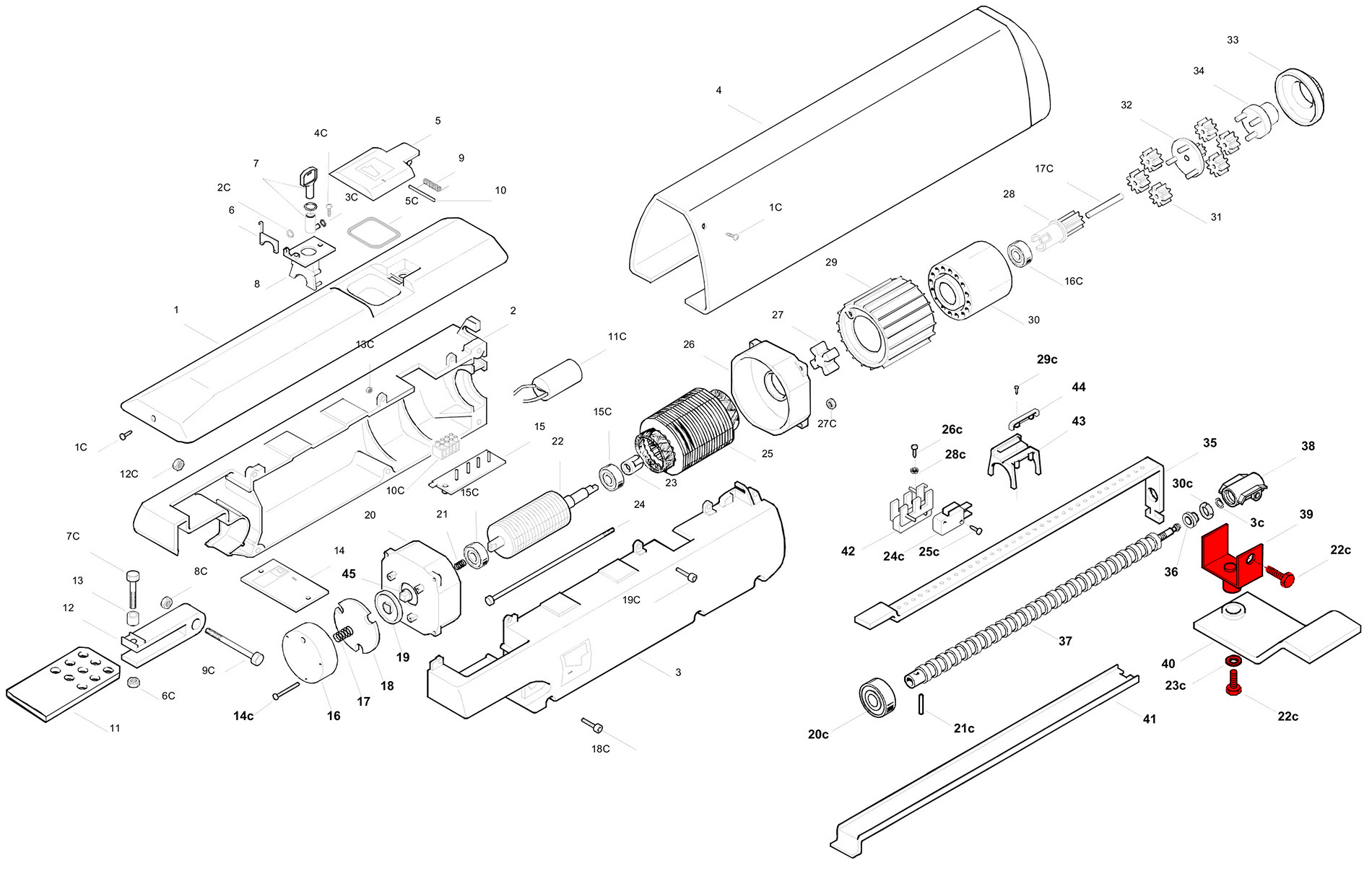 Запчасти Схема привода A3000 / A3006 / A5000 / A5006 V1
