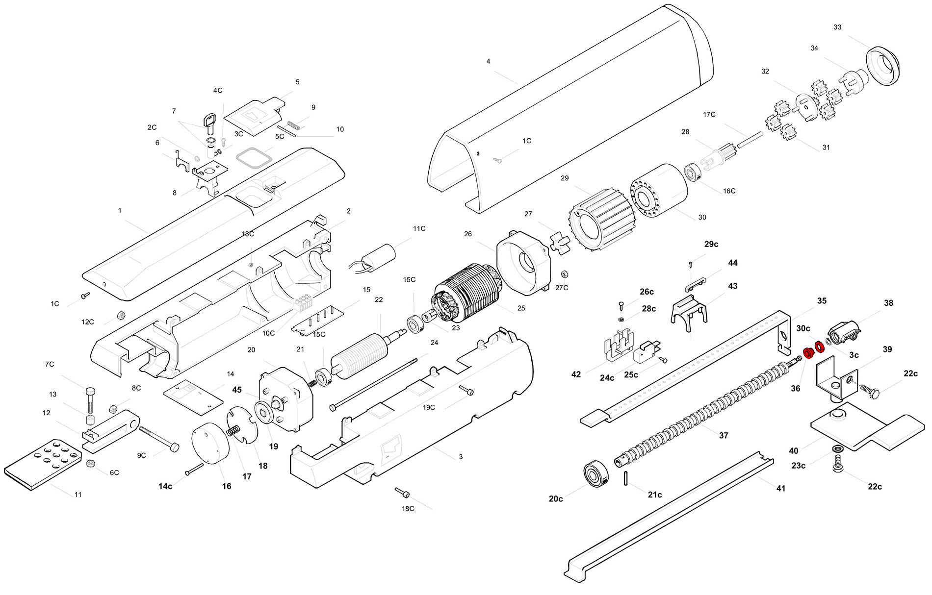 Запчасти для привода Схема привода A3000 / A3006 / A5000 / A5006 V1