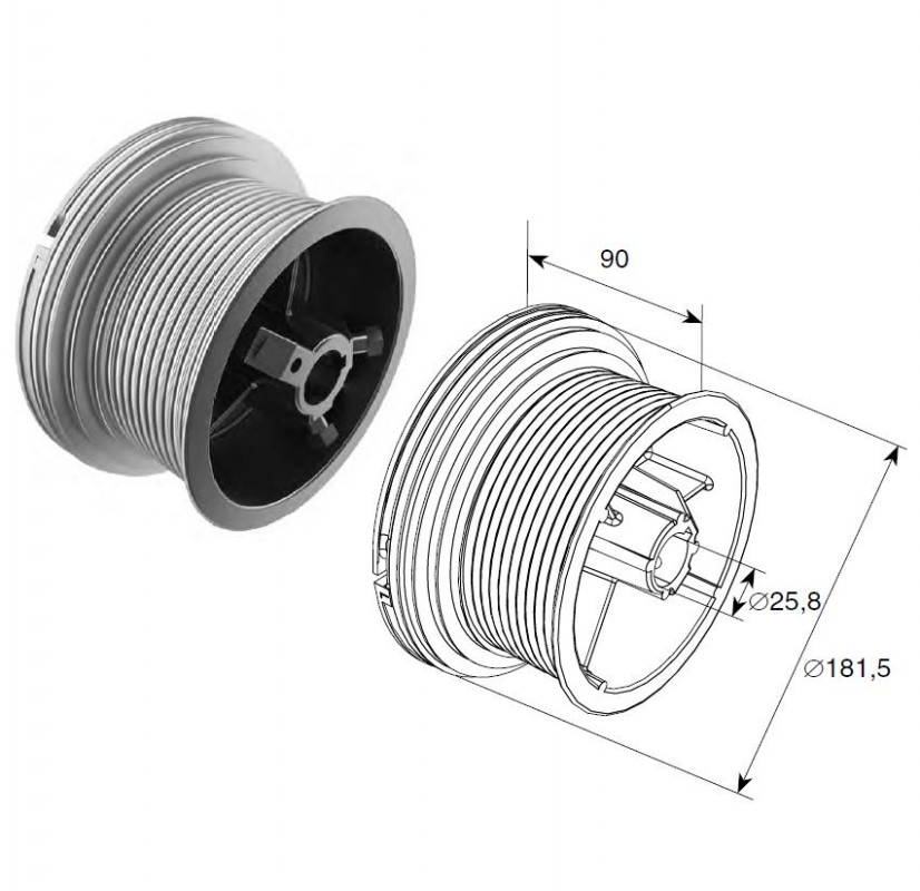 Барабан DOORHAN 11006 (OMI 54 HL) для секционных ворот Барабан DOORHAN 11006 (OMI 54 HL) для секционных ворот