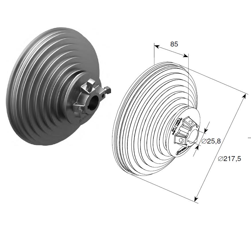 11009 OMI 11 VL барабан Габаритные размеры 11009 OMI 11 VL барабан Габаритные размеры